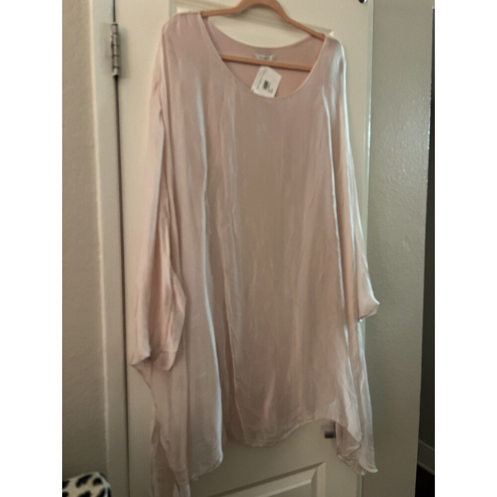 Diverse Italia Pink Silk Flowing Dress W Undergarment One Size Fits M-XXXL BNWT
